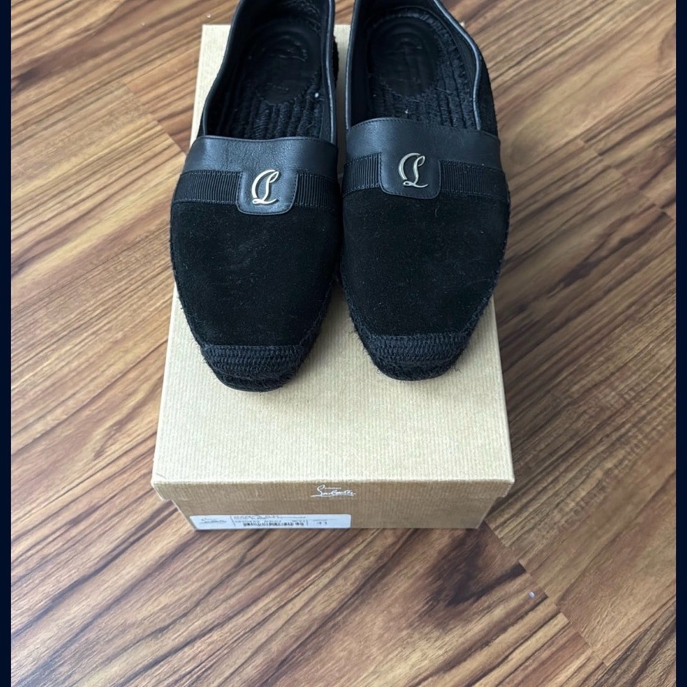 Christian Louboutin Black Loafers with Signature Detail